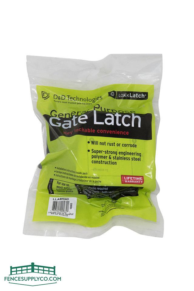 D&D LokkLatch Round Post  - LLABRND - FenceSupplyCo.com