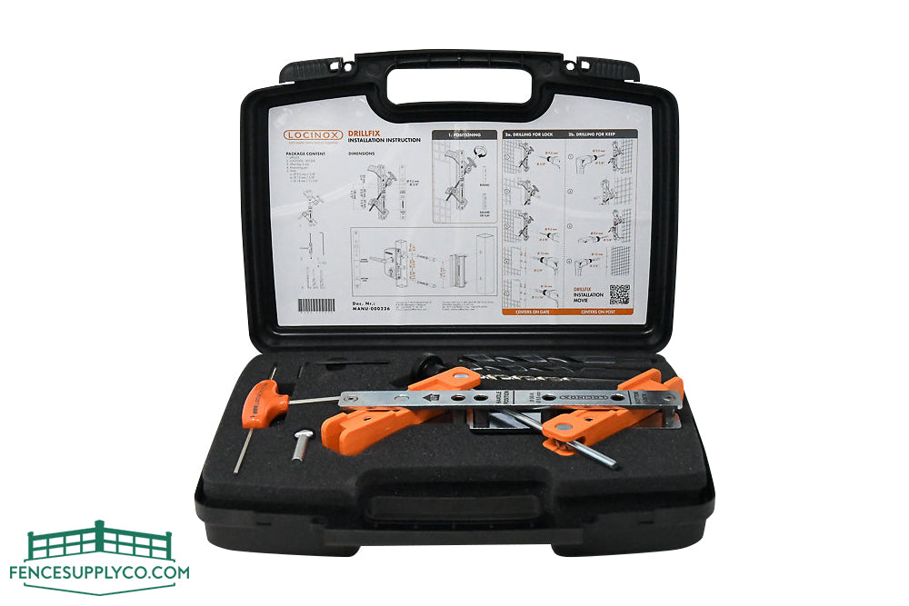 Drill-Fix Tool Case with Drilling Jig For Lock and Keep - FenceSupplyCo.com