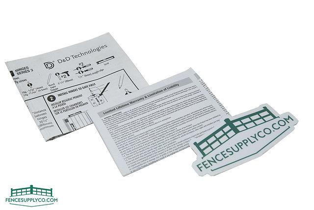 D&D TruClose Hinge - TCA2L2S3BT - FenceSupplyCo.com