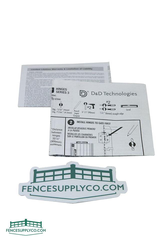 D&D TruClose Hinge - TCA2L2S3BT - FenceSupplyCo.com